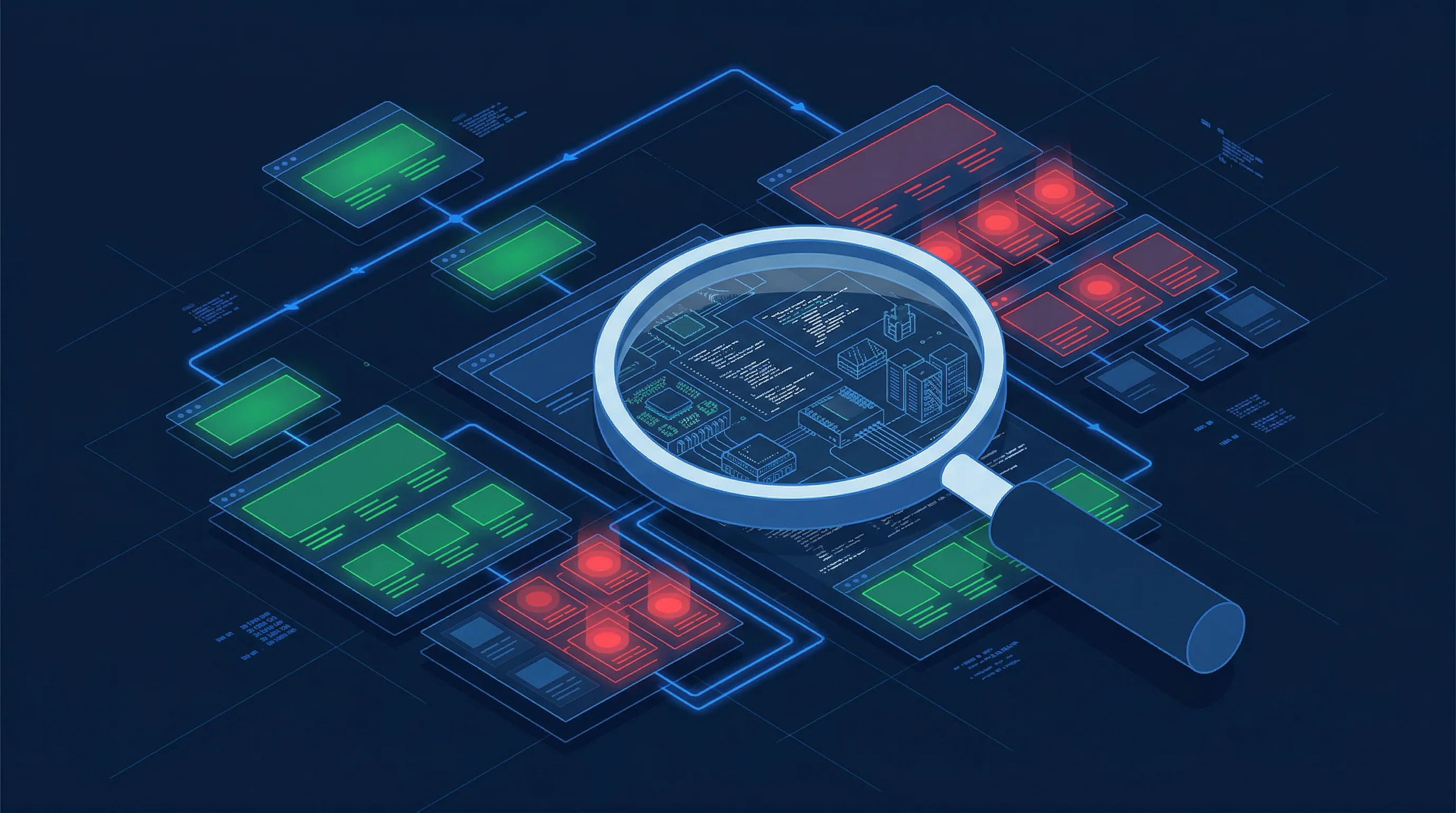 Analyse de performance SEO isométrique