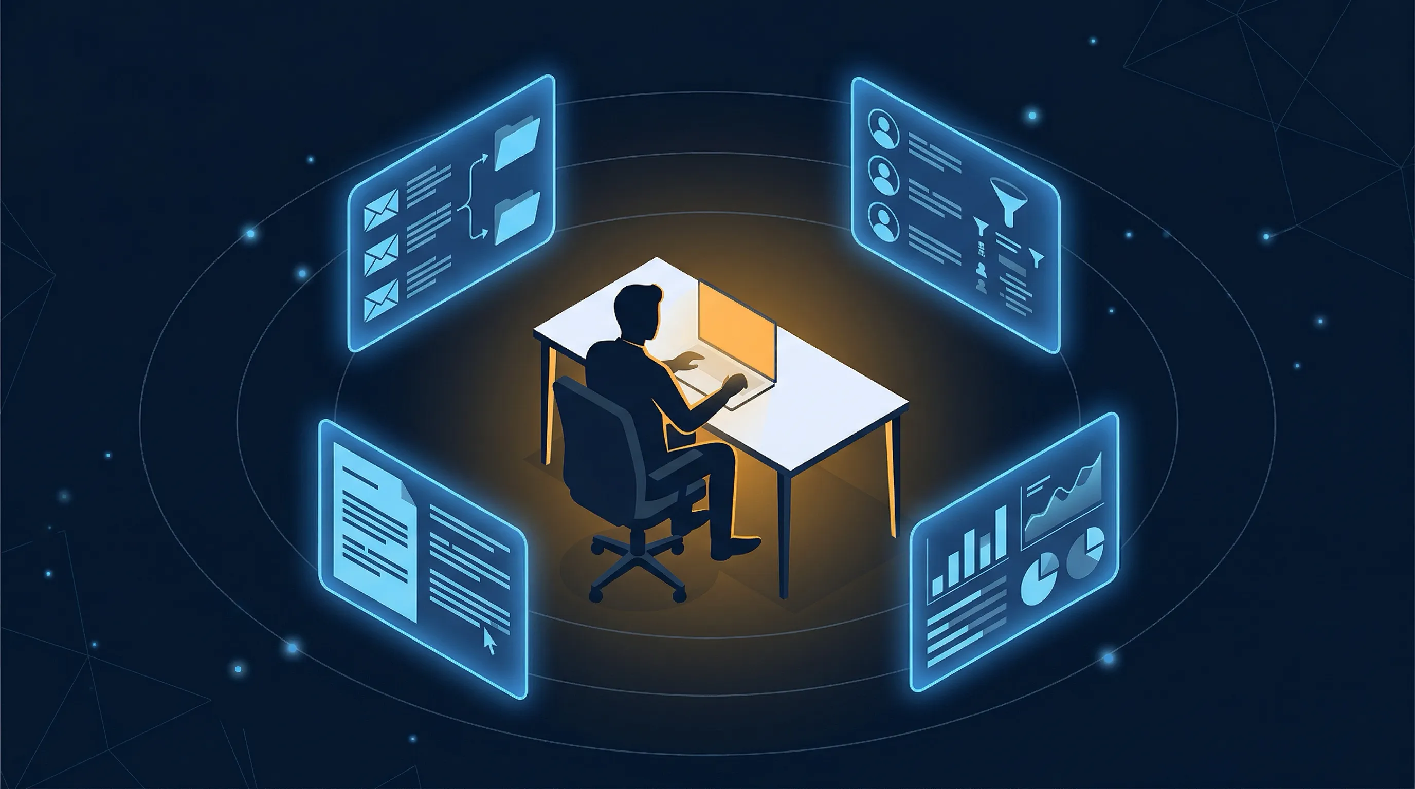 Solo entrepreneur with 4 AI agents