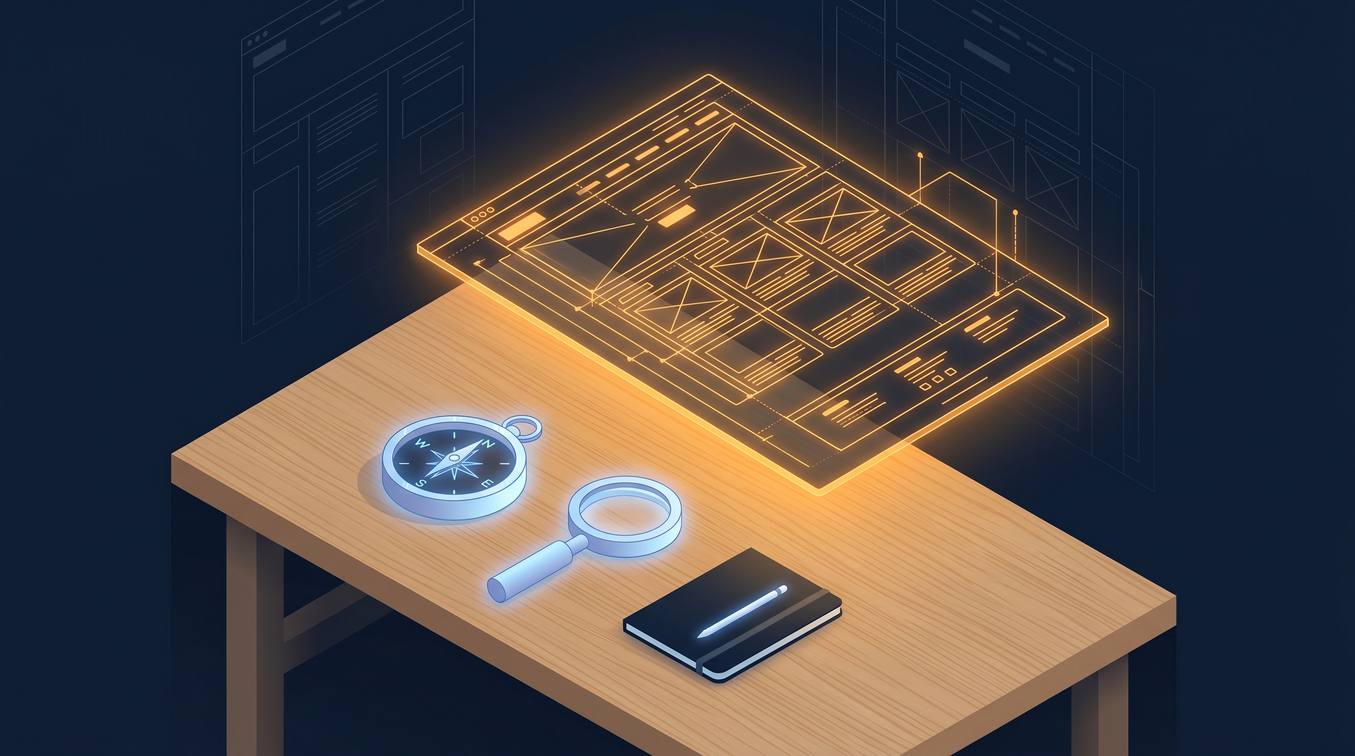 Concept de stratégie et de boussole digitale